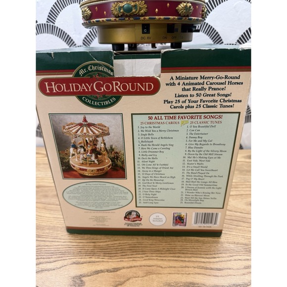 Mr Christmas Holiday Go Round  Animated Musical Carousel 1997 50 Songs VIDEO - Picture 11 of 14